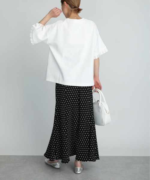 PICCIN（ピッチン）の「ドット楊柳プリントスカート（スカート・レディース・ブラック/オフホワイト・M/L）」の3枚目の写真