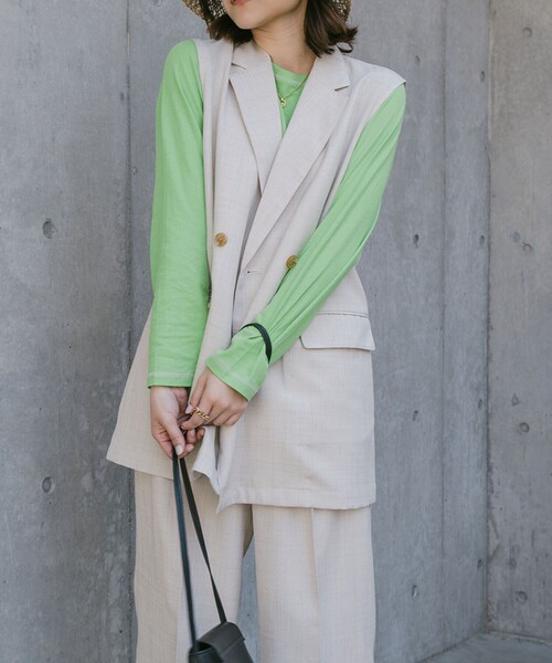 HER. リネンライクベストトップス リネンライクベストトップス | Jacket | HER. Online Store