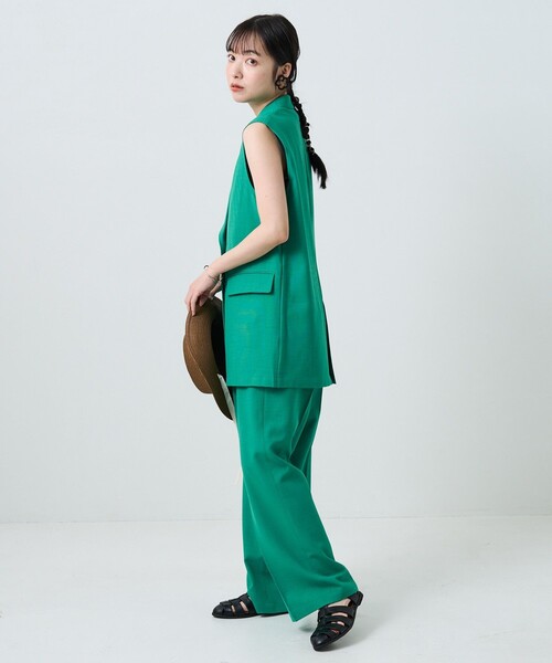 FREAK'S STORE（フリークスストア）の「リネンライクベストセットアップ（セットアップ・レディース・オフホワイト/オレンジ/グリーン・SMALL/MEDIUM/X-SMALL）」の15枚目の写真