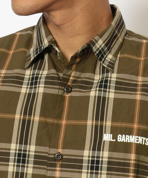 AVIREX（アヴィレックス）の「【MILITARY GARMENTS/ミリタリー ガーメンツ】バギーフィット チェックシャツ/ S/S BAGGY FIT CHECK SHIRT（シャツ/ブラウス・メンズ・ネイビー/ブラウン・3/1/2）」の12枚目の写真