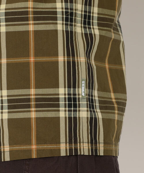AVIREX（アヴィレックス）の「【MILITARY GARMENTS/ミリタリー ガーメンツ】バギーフィット チェックシャツ/ S/S BAGGY FIT CHECK SHIRT（シャツ/ブラウス・メンズ・ネイビー/ブラウン・3/1/2）」の8枚目の写真