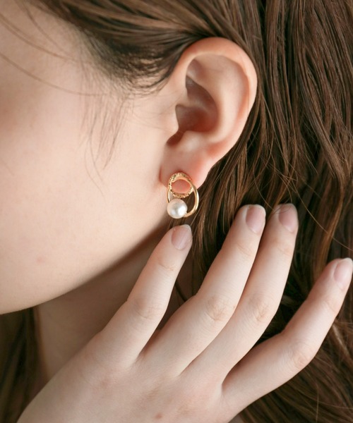 iso（イソ）の「サークルポイントパールピアス（ピアス（両耳用）・レディース・ピンク/シルバー/ゴールド・FREE）」の13枚目の写真