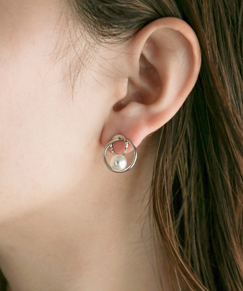 iso（イソ）の「サークルポイントパールピアス（ピアス（両耳用）・レディース・ピンク/シルバー/ゴールド・FREE）」の11枚目の写真