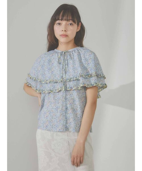 merry jenny(メリージェニー)の「flowerケープブラウス(シャツ/ブラウス・レディース・イエロー/ブルー・FREE)」の16枚目の写真