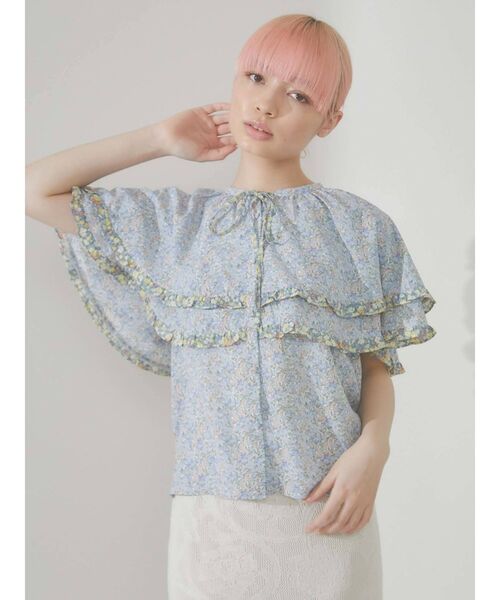 merry jenny(メリージェニー)の「flowerケープブラウス(シャツ/ブラウス・レディース・イエロー/ブルー・FREE)」の17枚目の写真
