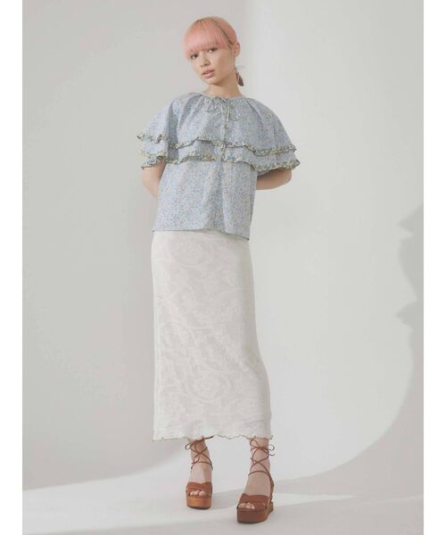 merry jenny(メリージェニー)の「flowerケープブラウス(シャツ/ブラウス・レディース・イエロー/ブルー・FREE)」の13枚目の写真