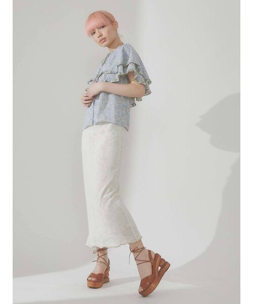 merry jenny(メリージェニー)の「flowerケープブラウス(シャツ/ブラウス・レディース・イエロー/ブルー・FREE)」の10枚目の写真