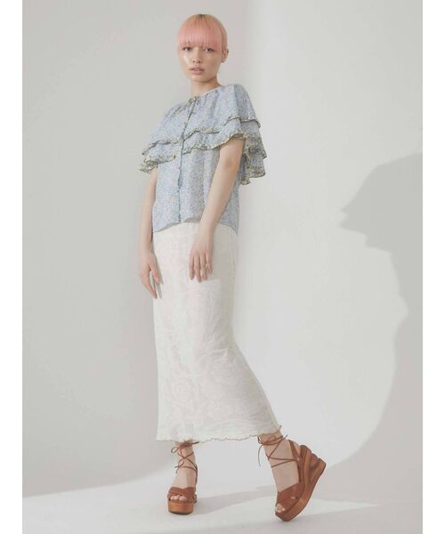 merry jenny(メリージェニー)の「flowerケープブラウス(シャツ/ブラウス・レディース・イエロー/ブルー・FREE)」の18枚目の写真