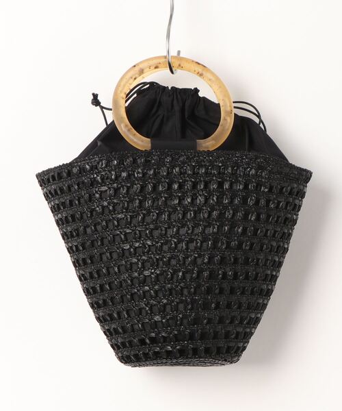 CATERINA BERTINI（カテリーナベルティーニ）の「【Caterina Bertini】クロシェミニバッグ（かごバッグ・レディース・オフホワイト/ブラック/オレンジ・FREE）」の6枚目の写真