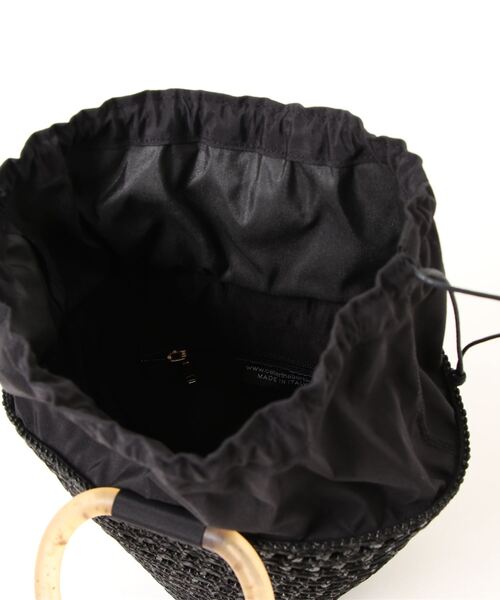 CATERINA BERTINI（カテリーナベルティーニ）の「【Caterina Bertini】クロシェミニバッグ（かごバッグ・レディース・オフホワイト/ブラック/オレンジ・FREE）」の4枚目の写真