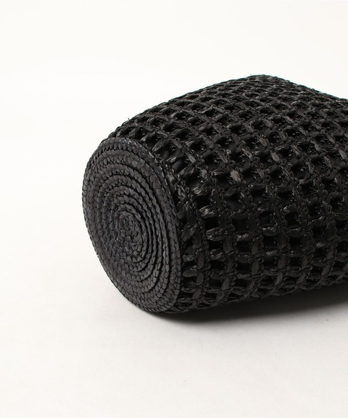 CATERINA BERTINI（カテリーナベルティーニ）の「【Caterina Bertini】クロシェミニバッグ（かごバッグ・レディース・オフホワイト/ブラック/オレンジ・FREE）」の7枚目の写真