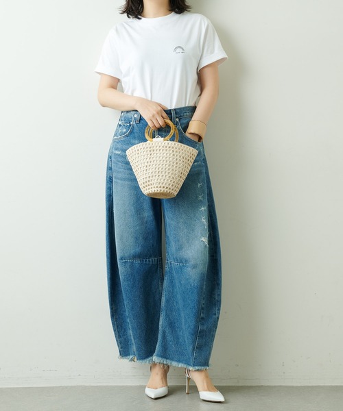 CATERINA BERTINI（カテリーナベルティーニ）の「【Caterina Bertini】クロシェミニバッグ（かごバッグ・レディース・オフホワイト/ブラック/オレンジ・FREE）」の10枚目の写真