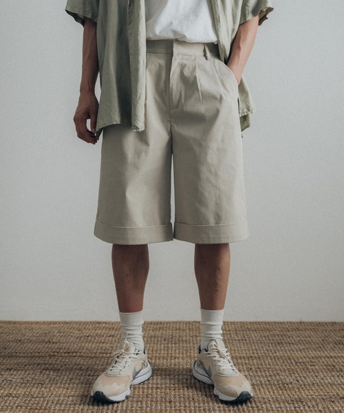euan.（ユアン）の「euan. ワイドシルエット 2タックショーツ ショートパンツ（その他パンツ・メンズ・ブラック/ライトベージュ/オリーブ・M/L）」の17枚目の写真