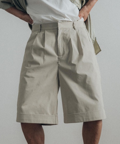 euan.（ユアン）の「euan. ワイドシルエット 2タックショーツ ショートパンツ（その他パンツ・メンズ・ブラック/ライトベージュ/オリーブ・M/L）」の18枚目の写真