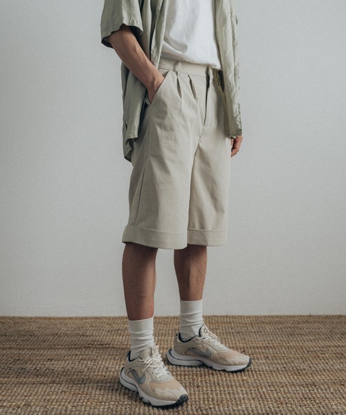 euan.（ユアン）の「euan. ワイドシルエット 2タックショーツ ショートパンツ（その他パンツ・メンズ・ブラック/ライトベージュ/オリーブ・M/L）」の19枚目の写真