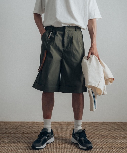 euan.（ユアン）の「euan. ワイドシルエット 2タックショーツ ショートパンツ（その他パンツ・メンズ・ブラック/ライトベージュ/オリーブ・M/L）」の22枚目の写真