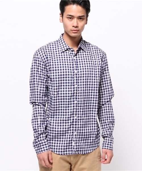 ESTNATION（エストネーション）の「FRANK&EILEEN チェックシャツ（PAUL）（シャツ/ブラウス・メンズ・ダークインディゴブルー・SMALL/X-SMALL）」の8枚目の写真