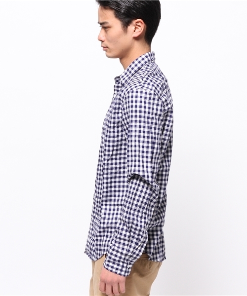 ESTNATION（エストネーション）の「FRANK&EILEEN チェックシャツ（PAUL）（シャツ/ブラウス・メンズ・ダークインディゴブルー・SMALL/X-SMALL）」の9枚目の写真