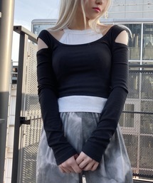 Figments | オフショルトップス(Tシャツ/カットソー)