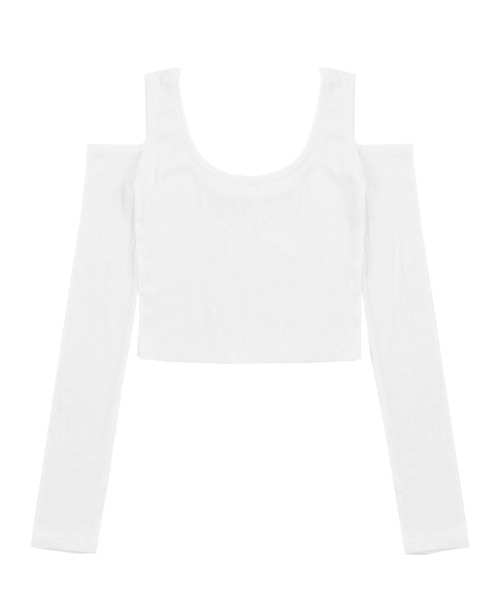 Figments（フィグメンツ）の「オフショルトップス（Tシャツ/カットソー・レディース・ブラック/ホワイト・FREE）」の12枚目の写真