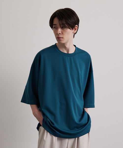JUNRED（ジュンレッド）の「ハイポンチショートスリーブプルオーバー（Tシャツ/カットソー・メンズ・ホワイト/チャコールグレー/グリーン/ブルー・S/M/L）」の11枚目の写真