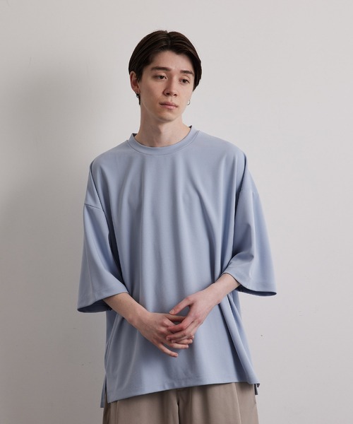 JUNRED（ジュンレッド）の「ハイポンチショートスリーブプルオーバー（Tシャツ/カットソー・メンズ・ホワイト/チャコールグレー/グリーン/ブルー・S/M/L）」の13枚目の写真