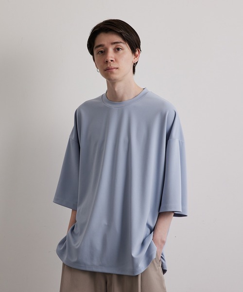 JUNRED（ジュンレッド）の「ハイポンチショートスリーブプルオーバー（Tシャツ/カットソー・メンズ・ホワイト/チャコールグレー/グリーン/ブルー・S/M/L）」の14枚目の写真