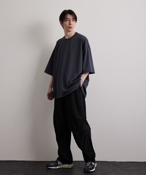 JUNRED（ジュンレッド）の「ハイポンチショートスリーブプルオーバー（Tシャツ/カットソー・メンズ・ホワイト/チャコールグレー/グリーン/ブルー・S/M/L）」の16枚目の写真