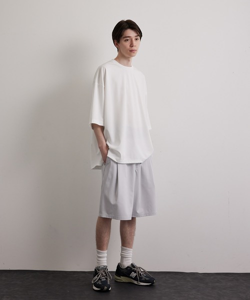 JUNRED（ジュンレッド）の「ハイポンチショートスリーブプルオーバー（Tシャツ/カットソー・メンズ・ホワイト/チャコールグレー/グリーン/ブルー・S/M/L）」の18枚目の写真