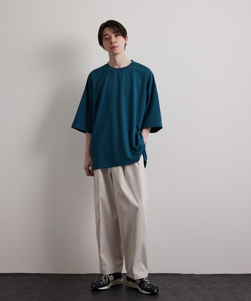 JUNRED（ジュンレッド）の「ハイポンチショートスリーブプルオーバー（Tシャツ/カットソー・メンズ・ホワイト/チャコールグレー/グリーン/ブルー・S/M/L）」の21枚目の写真