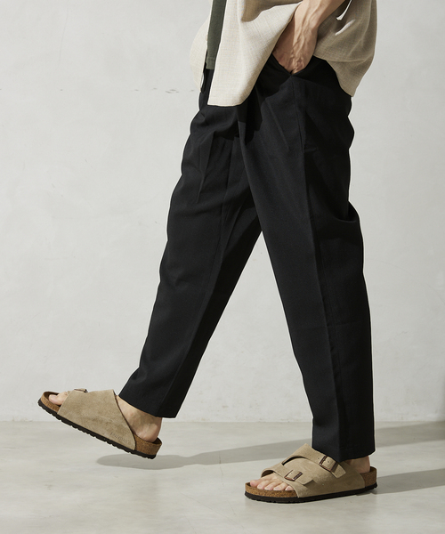 JOURNAL STANDARD relume（ジャーナルスタンダード　レリューム）の「TEC LINEN ワンタックスラックス（スラックス・メンズ・ブラック/ベージュ/ネイビー・SMALL/MEDIUM/LARGE）」の13枚目の写真