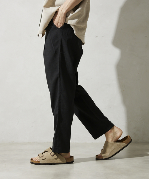 JOURNAL STANDARD relume（ジャーナルスタンダード　レリューム）の「TEC LINEN ワンタックスラックス（スラックス・メンズ・ブラック/ベージュ/ネイビー・SMALL/MEDIUM/LARGE）」の14枚目の写真