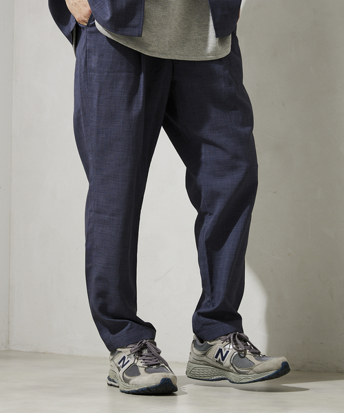 JOURNAL STANDARD relume（ジャーナルスタンダード　レリューム）の「TEC LINEN ワンタックスラックス（スラックス・メンズ・ブラック/ベージュ/ネイビー・SMALL/MEDIUM/LARGE）」の18枚目の写真