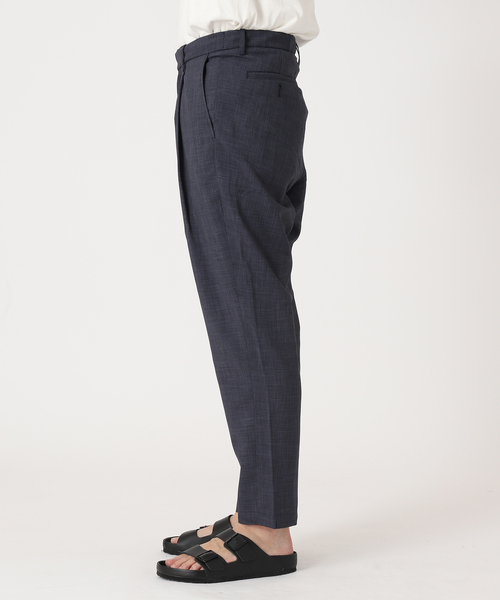 JOURNAL STANDARD relume（ジャーナルスタンダード　レリューム）の「TEC LINEN ワンタックスラックス（スラックス・メンズ・ブラック/ベージュ/ネイビー・SMALL/MEDIUM/LARGE）」の21枚目の写真