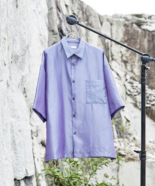 tk.TAKEO KIKUCHI(ティーケータケオキクチ)の「◆サテンシャンブレーシャツ(シャツ/ブラウス・メンズ・ブラック/ブルー/ベビーピンク・02/03)」の3枚目の写真