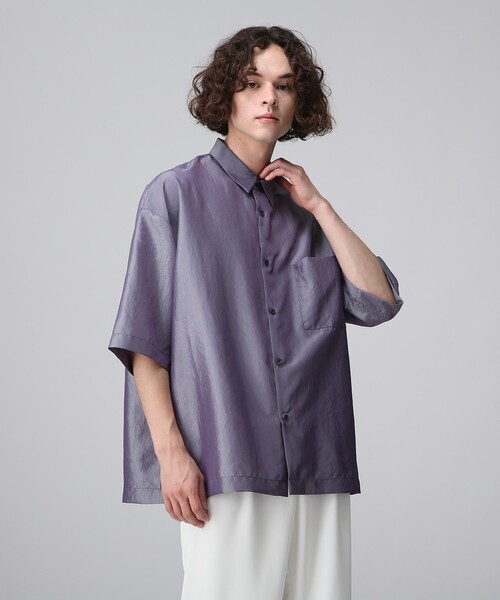 tk.TAKEO KIKUCHI(ティーケータケオキクチ)の「◆サテンシャンブレーシャツ(シャツ/ブラウス・メンズ・ブラック/ブルー/ベビーピンク・02/03)」の13枚目の写真