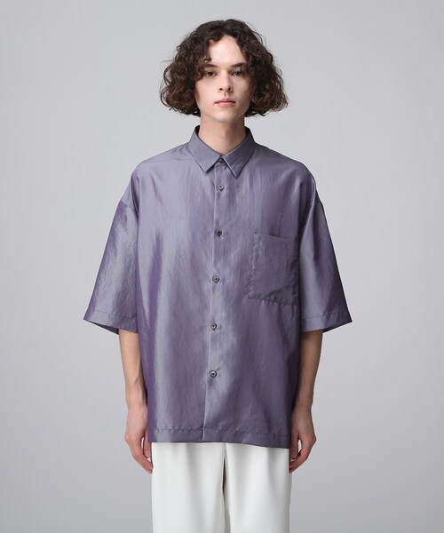 tk.TAKEO KIKUCHI(ティーケータケオキクチ)の「◆サテンシャンブレーシャツ(シャツ/ブラウス・メンズ・ブラック/ブルー/ベビーピンク・02/03)」の11枚目の写真