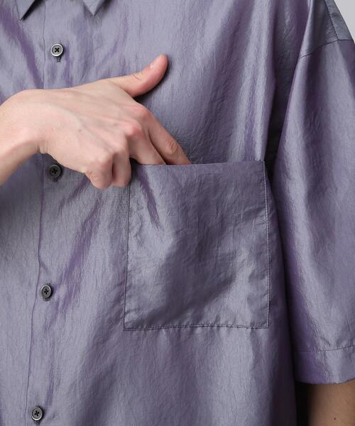 tk.TAKEO KIKUCHI(ティーケータケオキクチ)の「◆サテンシャンブレーシャツ(シャツ/ブラウス・メンズ・ブラック/ブルー/ベビーピンク・02/03)」の14枚目の写真