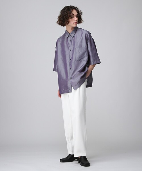 tk.TAKEO KIKUCHI(ティーケータケオキクチ)の「◆サテンシャンブレーシャツ(シャツ/ブラウス・メンズ・ブラック/ブルー/ベビーピンク・02/03)」の10枚目の写真