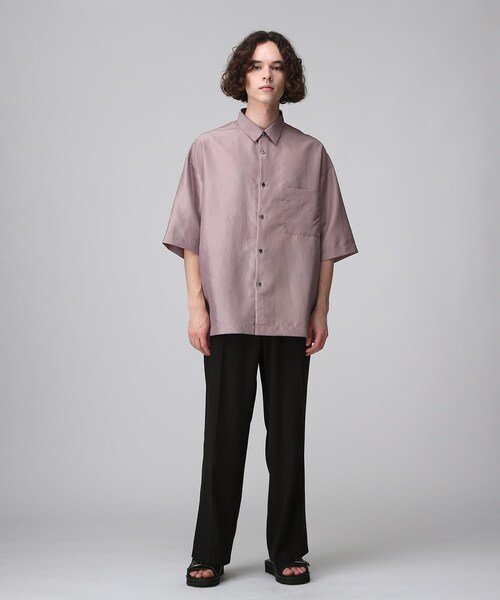 tk.TAKEO KIKUCHI(ティーケータケオキクチ)の「◆サテンシャンブレーシャツ(シャツ/ブラウス・メンズ・ブラック/ブルー/ベビーピンク・02/03)」の6枚目の写真