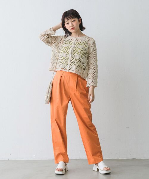 RETRO GIRL(レトロガール)の「2WAY長袖クロシェカーデ(ニット/セーター・レディース・オフホワイト/グリーン/ブラウン系その他/イエロー系その他/ブルー系その他・FREE)」の6枚目の写真