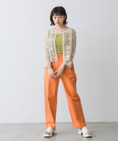 RETRO GIRL(レトロガール)の「2WAY長袖クロシェカーデ(ニット/セーター・レディース・オフホワイト/グリーン/ブラウン系その他/イエロー系その他/ブルー系その他・FREE)」の10枚目の写真