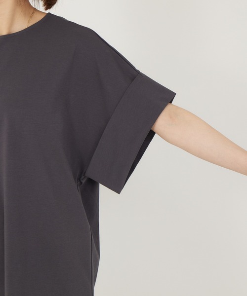 Rouge vif（ルージュヴィフ）の「ﾀｰﾝﾊﾞｯｸｶｯﾄｿｰ（Tシャツ/カットソー・レディース・チャコールグレー/ホワイト/ピンク・フリー）」の20枚目の写真