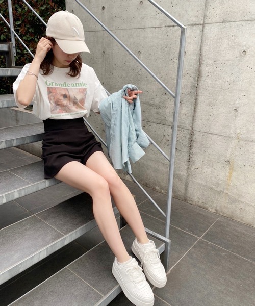 one after another NICE CLAUP（ワンアフターアナザーナイスクラップ）の「コート系厚底スニーカー（スニーカー・レディース・ホワイト・SMALL/MEDIUM/LARGE/X-LARGE）」の5枚目の写真