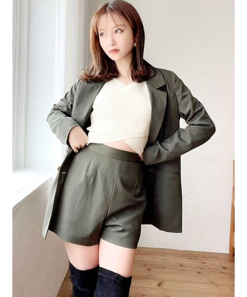 RESEXXY(リゼクシー)の「ベーシックショートパンツ【セットアップ着用可能】(その他パンツ・レディース・グリーン/ベージュ/その他1・FREE)」の13枚目の写真