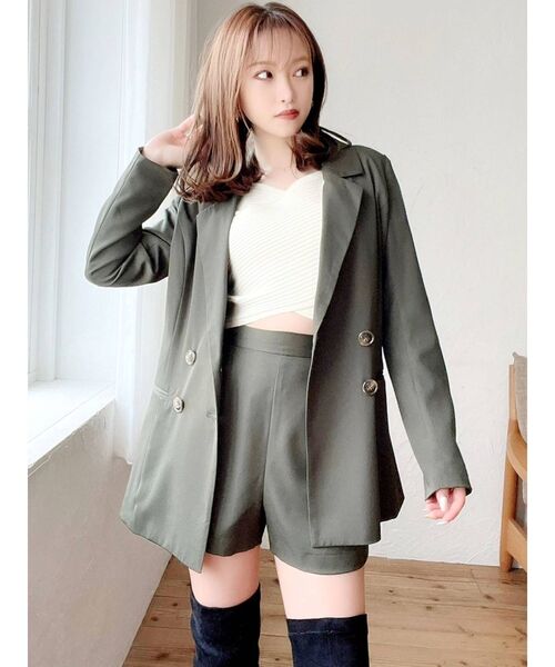 RESEXXY(リゼクシー)の「ベーシックショートパンツ【セットアップ着用可能】(その他パンツ・レディース・グリーン/ベージュ/その他1・FREE)」の14枚目の写真