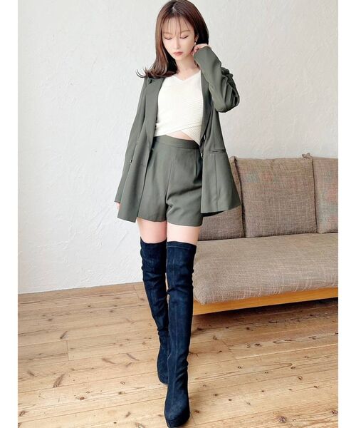 RESEXXY(リゼクシー)の「ベーシックショートパンツ【セットアップ着用可能】(その他パンツ・レディース・グリーン/ベージュ/その他1・FREE)」の15枚目の写真