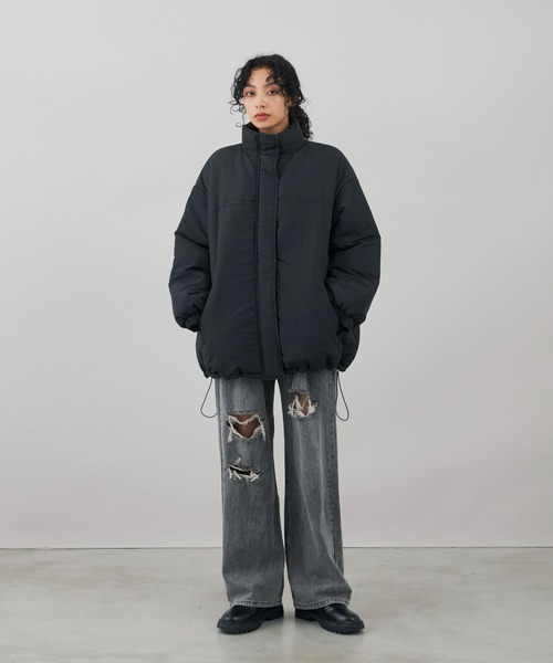 Auntie Rosa Holiday（アンティローザホリデー）の「※入荷禁止※中綿オーバーサイズコート / ブルゾン（ダウンジャケット/コート・レディース・ブラック/パープル/アイボリー・FREE）」の14枚目の写真