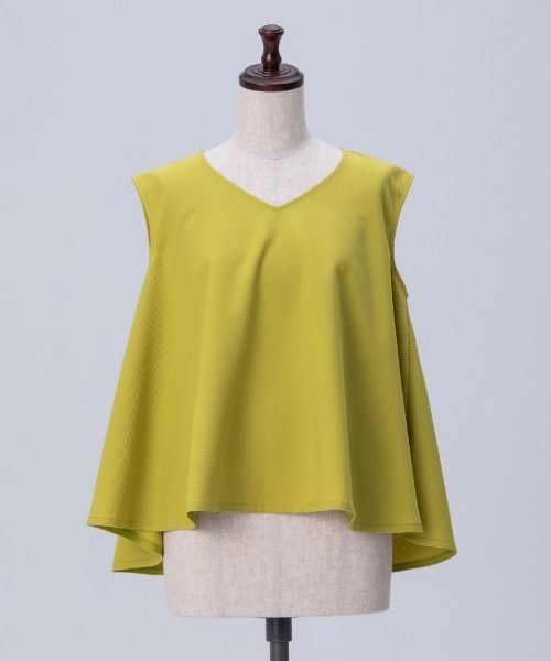JENNE(ジェンヌ)の「日本製 Vネックブラウス(シャツ/ブラウス・レディース・ネイビー/グリーン・MEDIUM/LARGE/SMALL)」の22枚目の写真