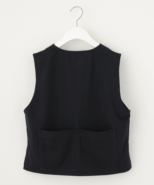 CIAOPANIC TYPY(チャオパニックティピー)の「【KIDS】コットンツイルサイドスリットミリタリーベスト(ベスト・キッズ・ブラック/カーキ・MEDIUM/X-LARGE)」の6枚目の写真